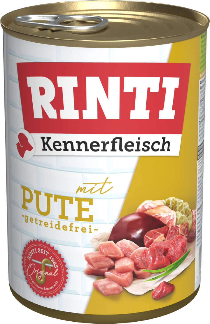 RINTI Hunde-Nassfutter Kennerfleisch mit Pute